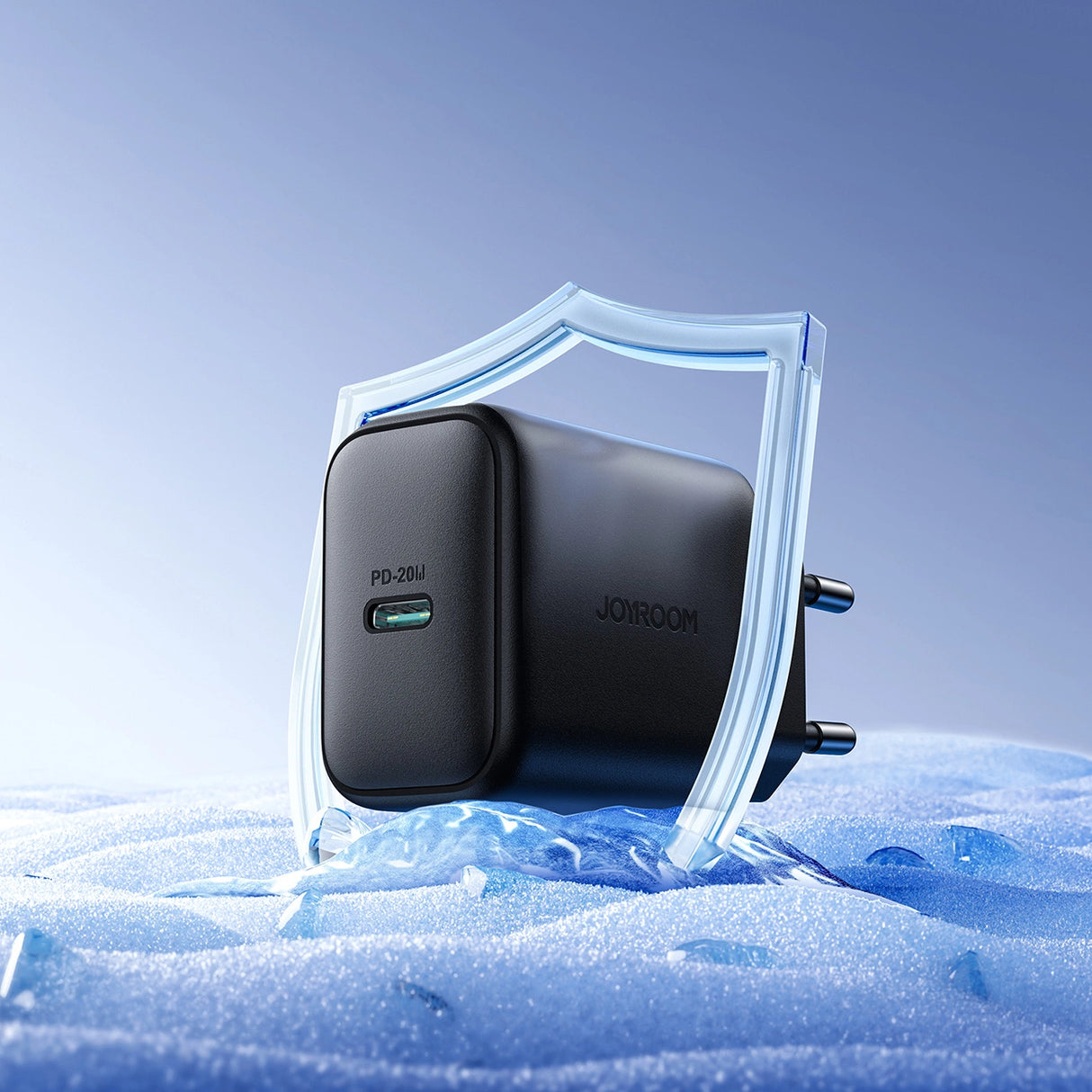 Joyroom JR-TCF20 USB-C PD 20W netværksoplader - sort
