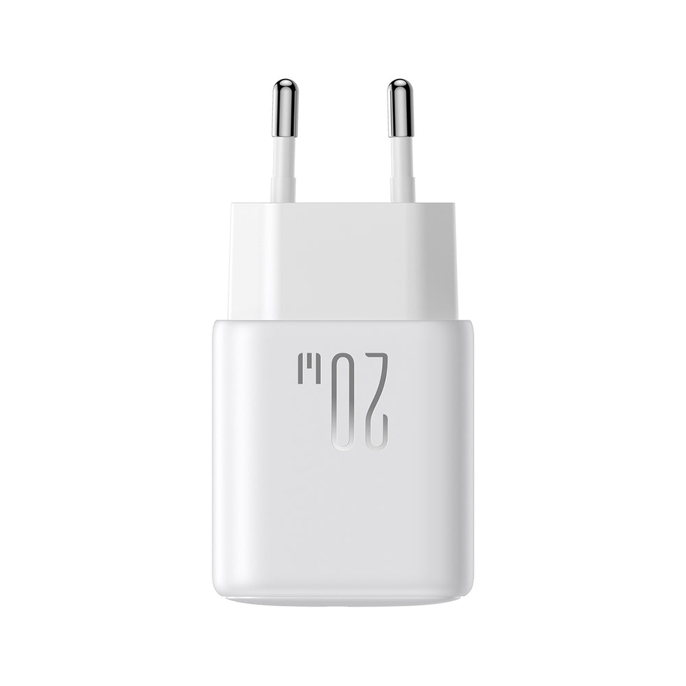Joyroom JR-TCF20 USB-C PD 20W netværksoplader - hvid + USB-C / Lightning kabel 1m