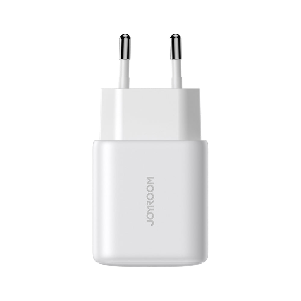 Joyroom JR-TCF20 USB-C PD 20W netværksoplader - hvid + USB-C / Lightning kabel 1m