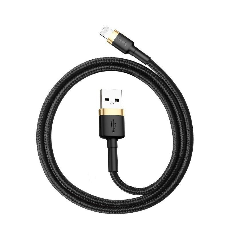 Baseus Cafule Kabel USB Lightning 2,4A 1m (Guld+Sort)