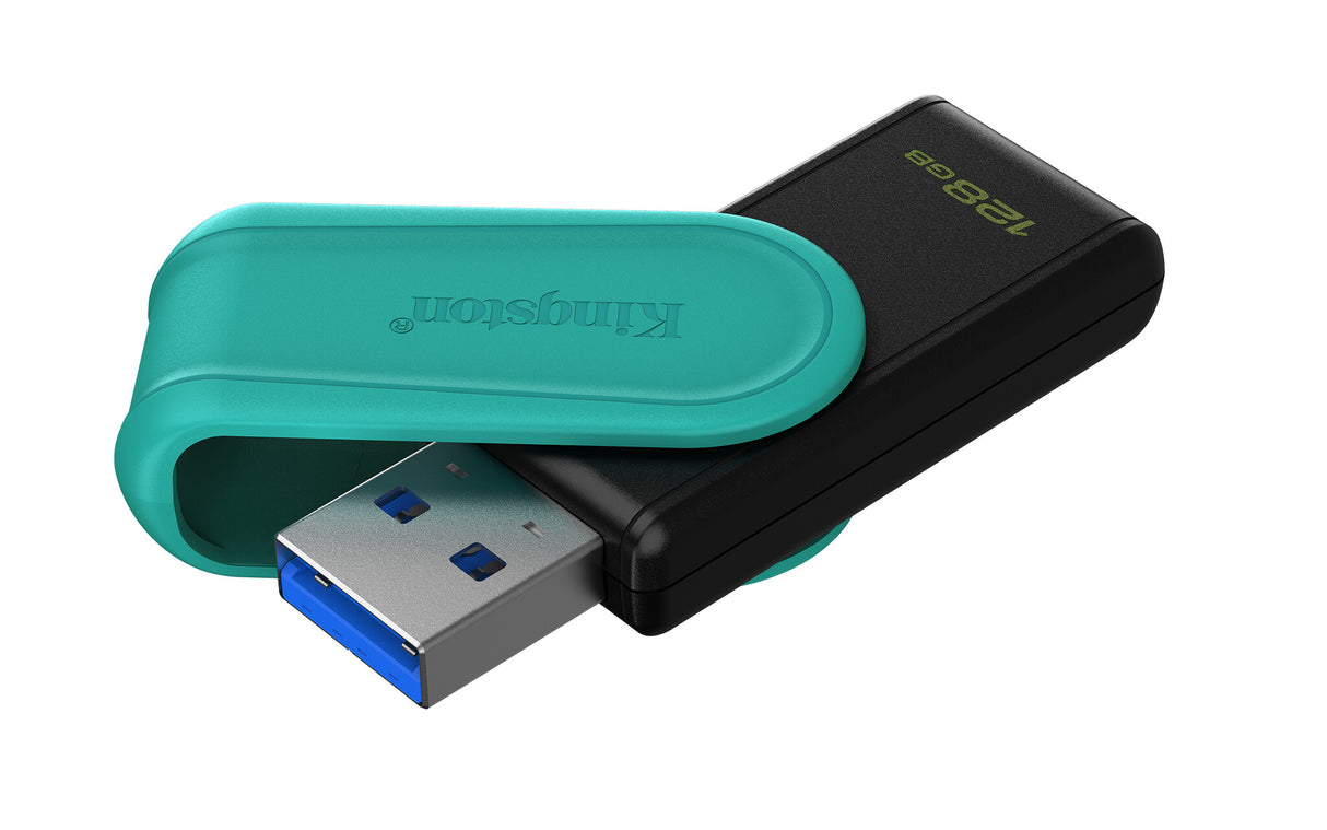 Kingston Technology DataTraveler 128 GB Portable USB 3.2 Gen 1 Exodia S (sort/turkis)