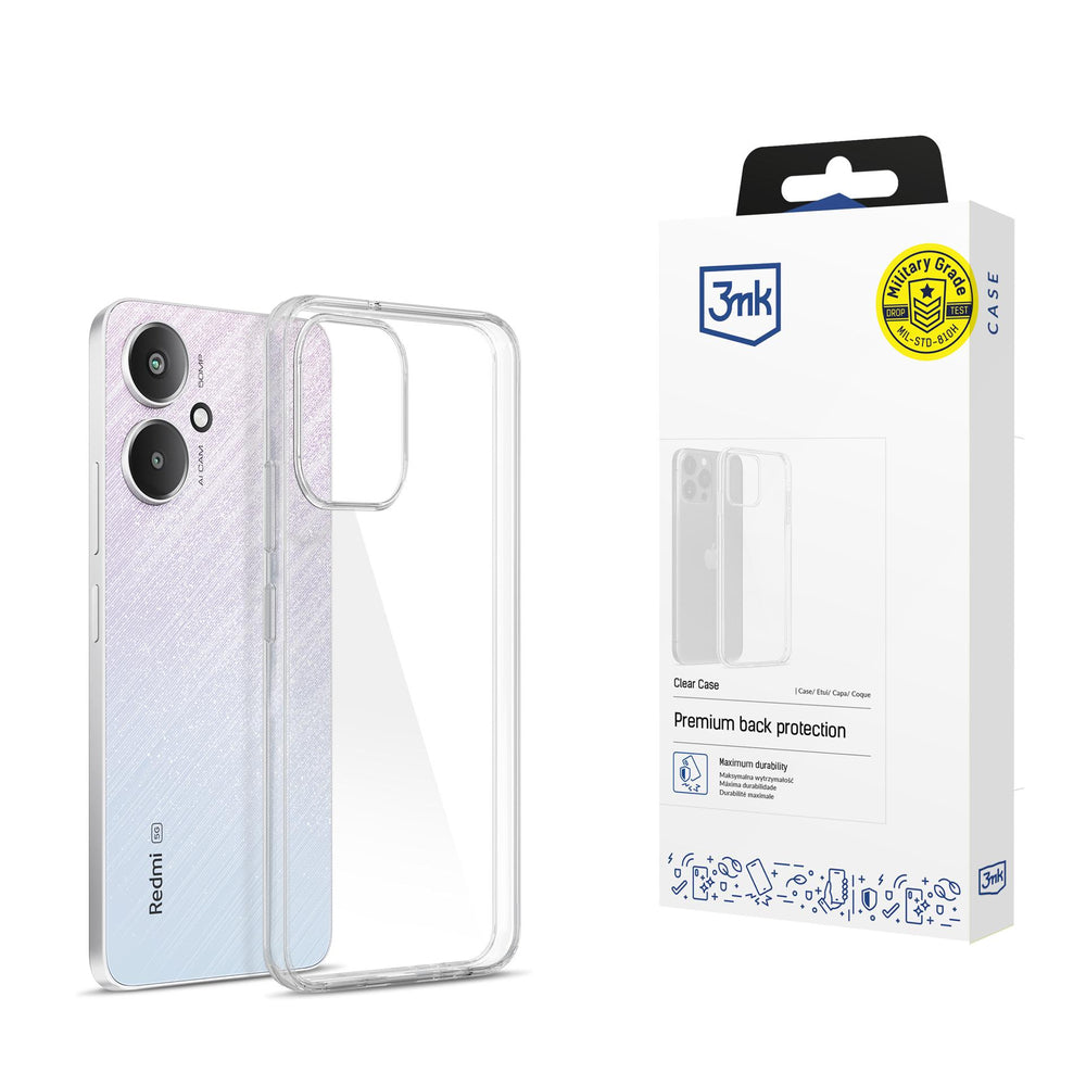 3mk Clear Case til Xiaomi Redmi 13C 5G - gennemsigtigt