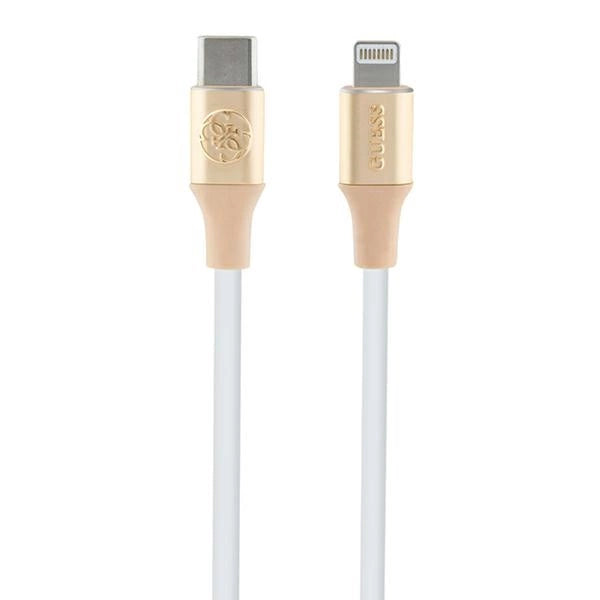 Guess Ebossed Logo USB-C / Lightning kabel 1,5 m hurtig opladning - guld