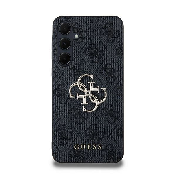 Guess 4G Big Metal Logo-hylster til Samsung Galaxy A35 - sort