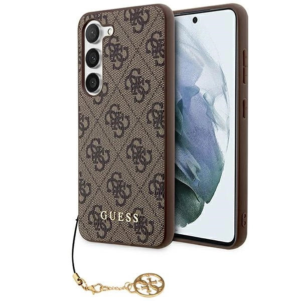 Guess 4G Charms Collection case til Samsung Galaxy A35 - brun