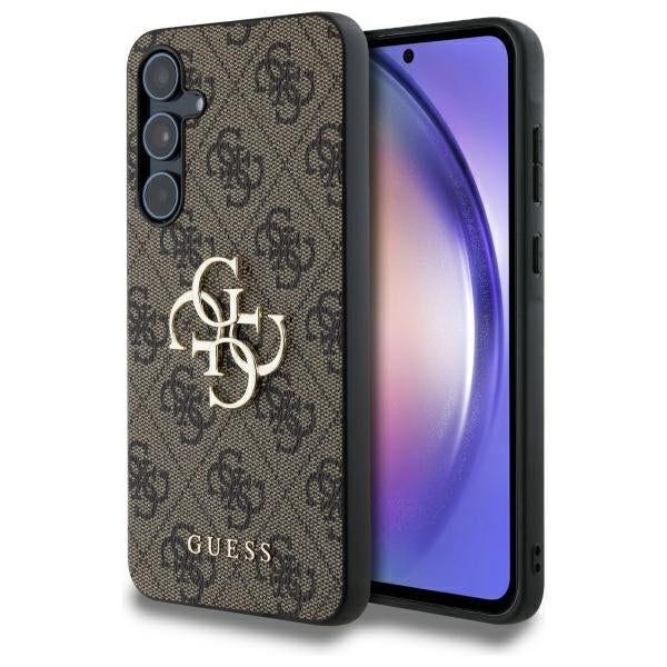 Guess 4G Big Metal Logo-hylster til Samsung Galaxy A55 - brun