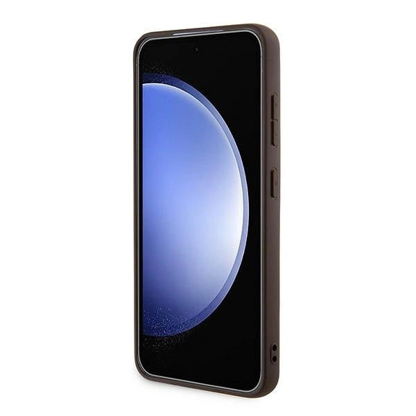 Guess 4G Metal Gold Logo case for Samsung Galaxy A55 - brown