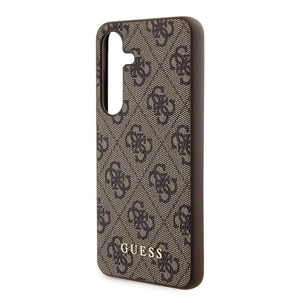 Guess 4G Metal Gold Logo case for Samsung Galaxy A55 - brown