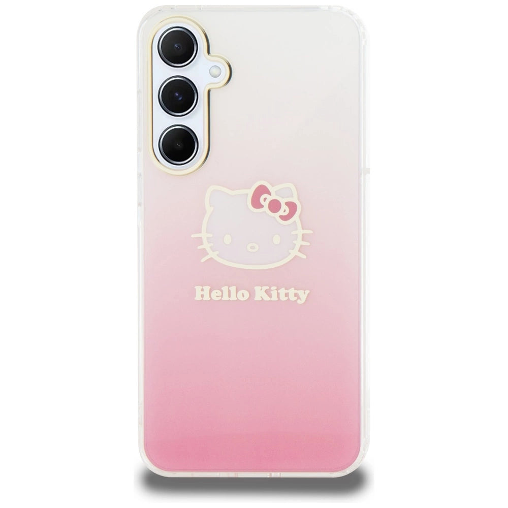 Hello Kitty IML Gradient Electrop Kitty Head case for Samsung Galaxy A55 - pink