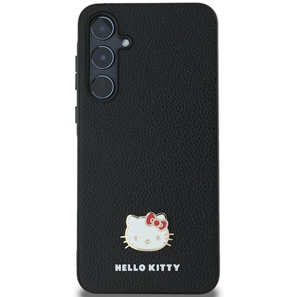 Hello Kitty Metal Logo Kitty Head case for Samsung Galaxy A55 - black