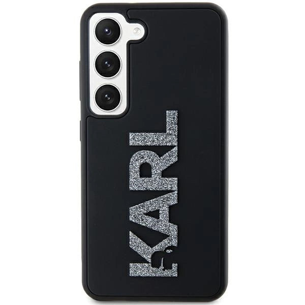 Karl Lagerfeld 3D Rubber Glitter Logo case for Samsung Galaxy S24 - black