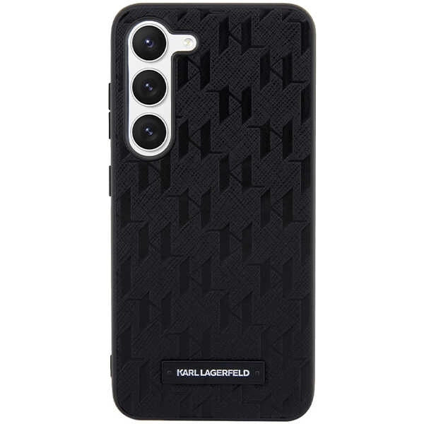Karl Lagerfeld Saffiano Mono Metal Logo case for Samsung Galaxy S24 - black