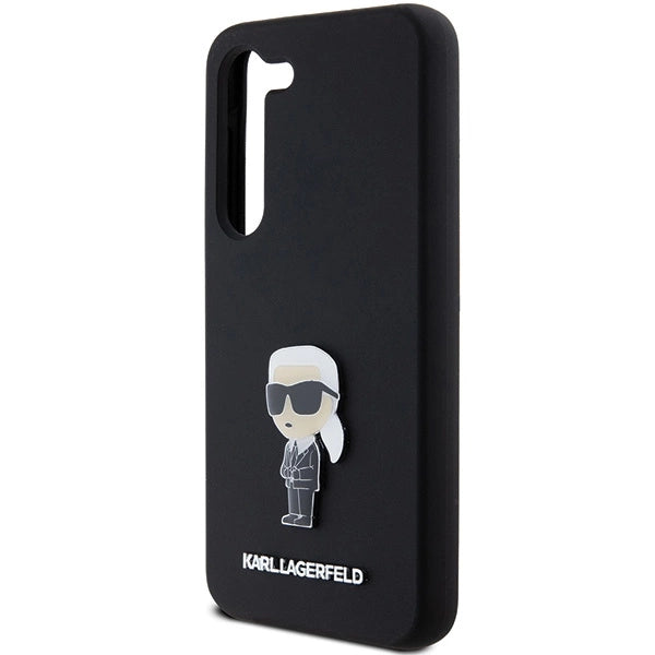 Karl Lagerfeld Silicone Ikonik Metal Pin case for Samsung Galaxy S24 - black