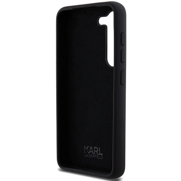Karl Lagerfeld Silicone Ikonik Metal Pin case for Samsung Galaxy S24 - black