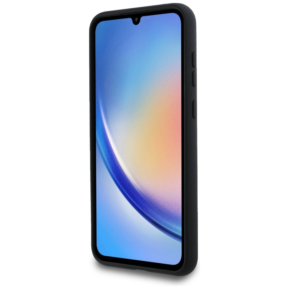 Karl Lagerfeld Silicone Karl&Choupette Metal Pin case for Samsung Galaxy A35 - black