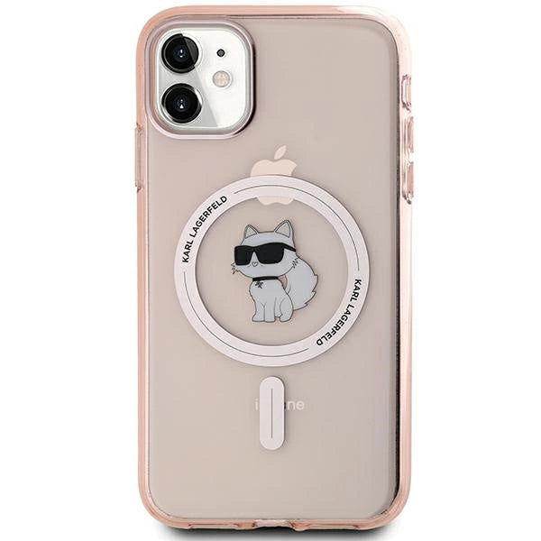 Karl Lagerfeld IML Choupette MagSafe case for iPhone 11 / Xr - pink