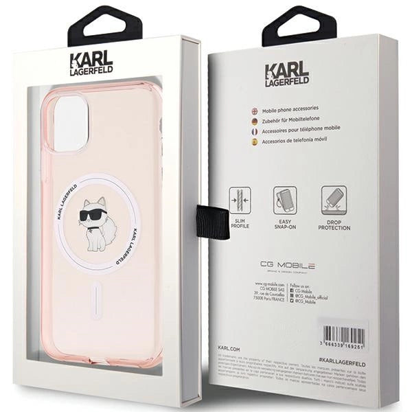 Karl Lagerfeld IML Choupette MagSafe case for iPhone 11 / Xr - pink