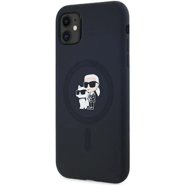 Karl Lagerfeld Silicone Karl&Choupette MagSafe case for iPhone 11 / Xr - black