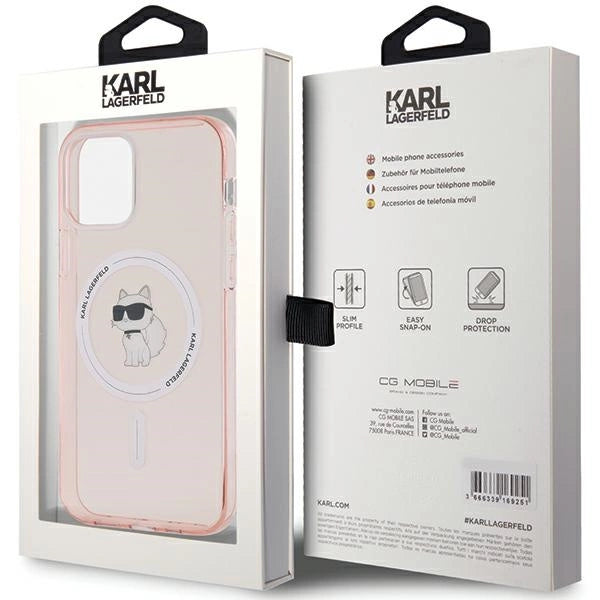 Karl Lagerfeld IML Choupette MagSafe case for iPhone 12/12 Pro - pink