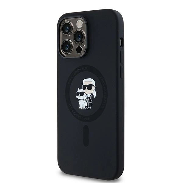 Karl Lagerfeld Silicone Karl&Choupette MagSafe case for iPhone 14 Pro - black