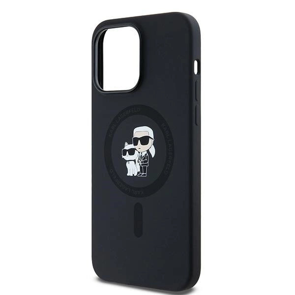 Karl Lagerfeld Silicone Karl&Choupette MagSafe case for iPhone 14 Pro - black