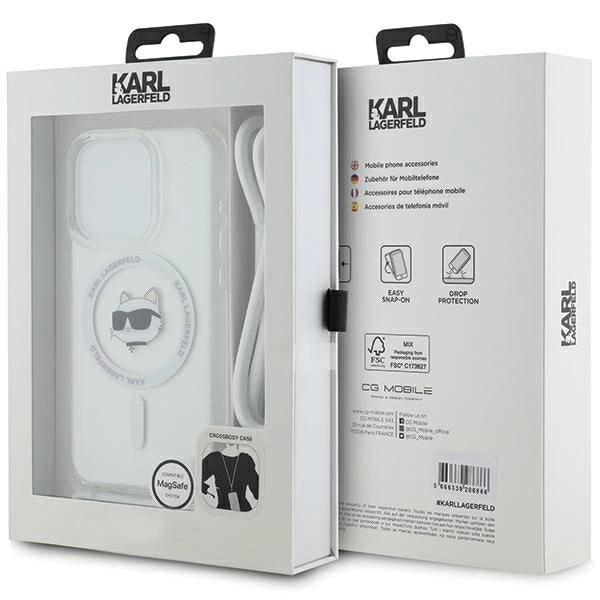 Karl Lagerfeld IML Choupette Head & Cord MagSafe case for iPhone 14 Pro Max - transparent