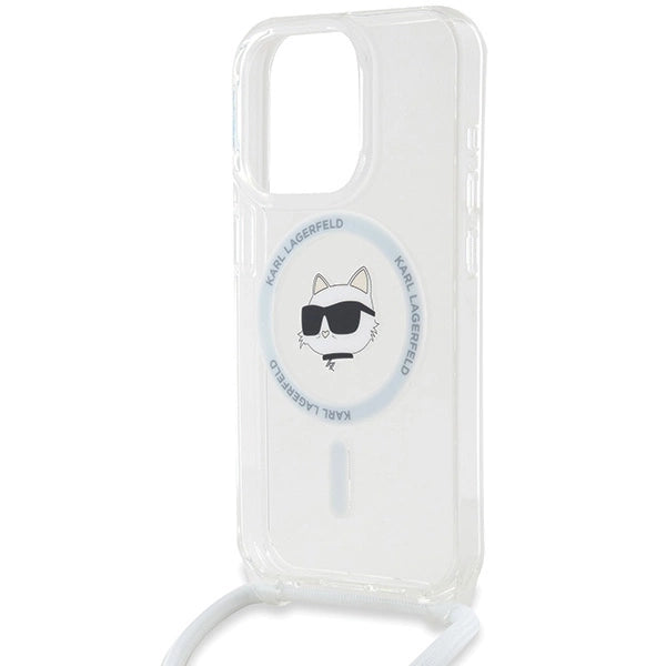 Karl Lagerfeld IML Choupette Head & Cord MagSafe case for iPhone 15 Pro - transparent