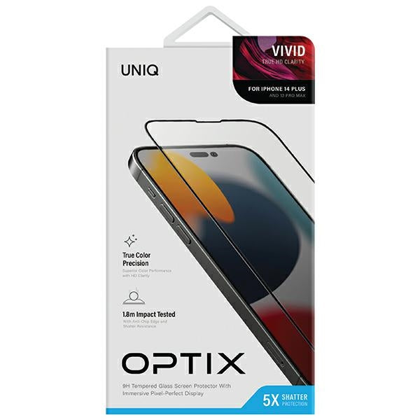Uniq Optix Vivid glas til iPhone 14 Plus med applikator