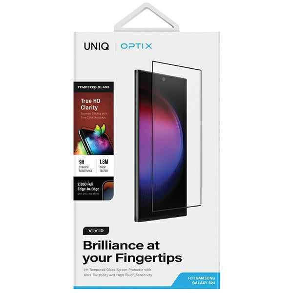 Uniq Optix Vivid glas til Samsung Galaxy S24 med applikator