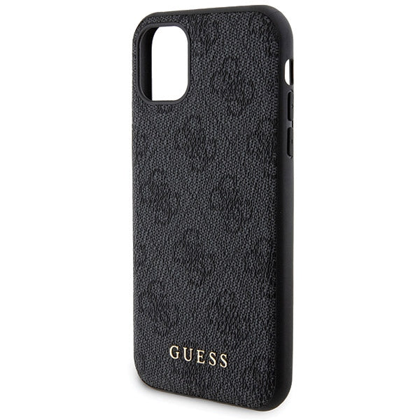 Guess 4G Metal Logo-kasset til iPhone 11 + 5000mAh MagSafe powerbank - sort