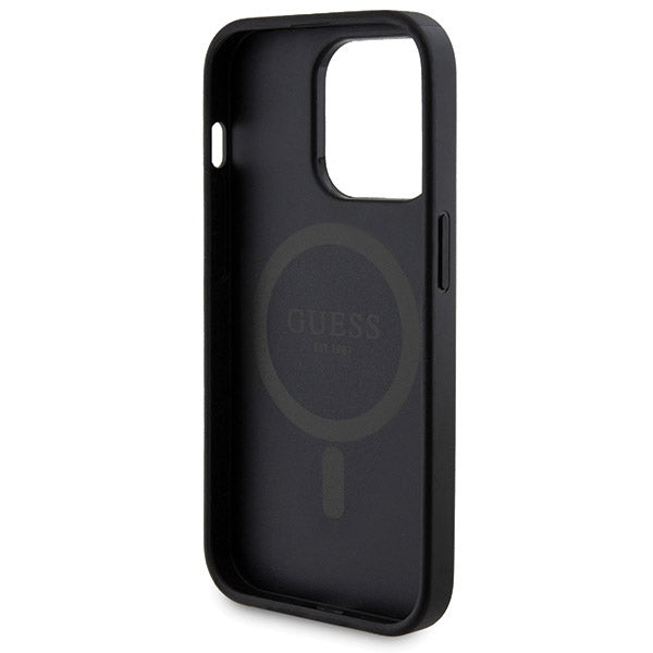 Guess 4G Metal Logo Case Set til iPhone 13 Pro Max + 5000mAh MagSafe Powerbank - sort
