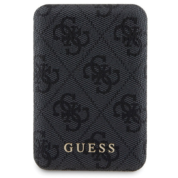 Guess 4G Metal Logo Case Set til iPhone 15 Pro Max + 5000mAh MagSafe Powerbank - sort