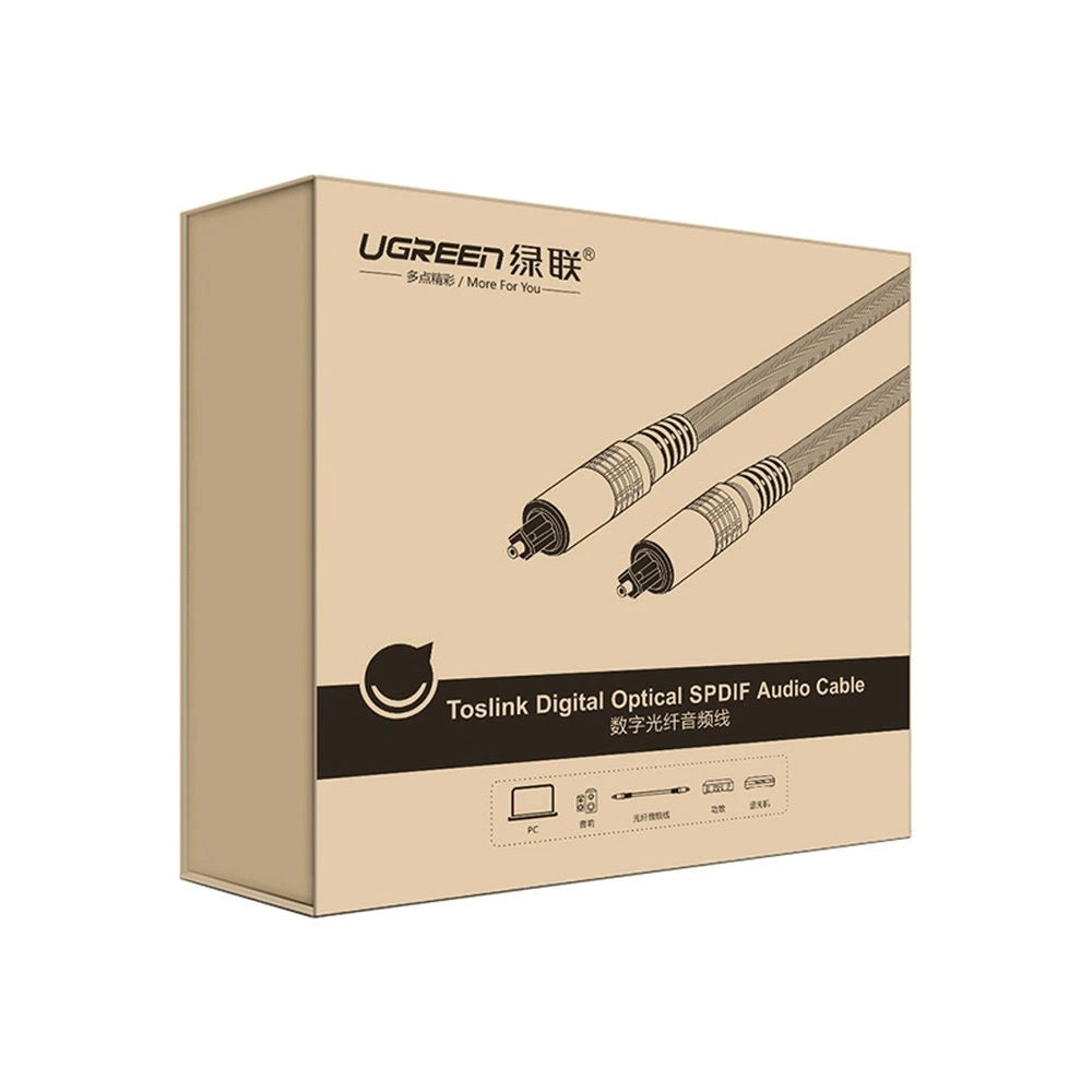 Ugreen AV108 10540 optisk Toslink/SPDIF-kabel 2m - grå