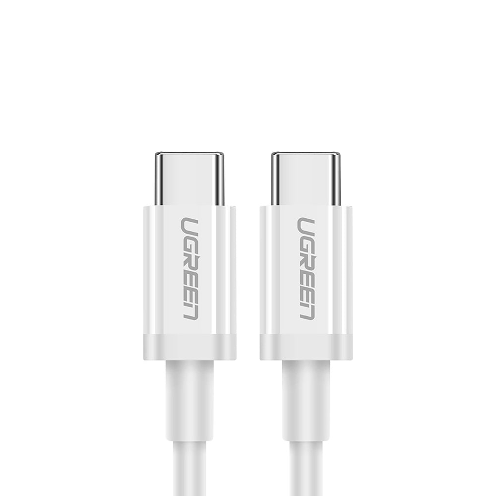 Grøn US264 60518 USB-C / USB-C PD QC AFC-kabel 1m - hvid