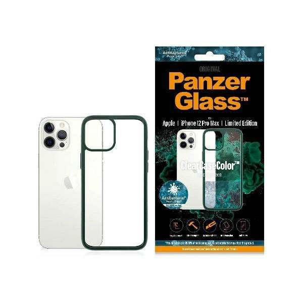 PanzerGlass ClearCase til iPhone 12 Pro Max - gennemsigtig og grøn