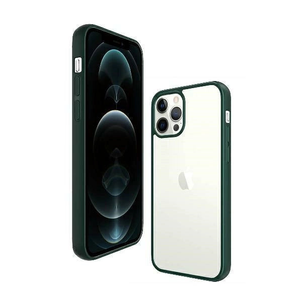 PanzerGlass ClearCase til iPhone 12 Pro Max - gennemsigtig og grøn