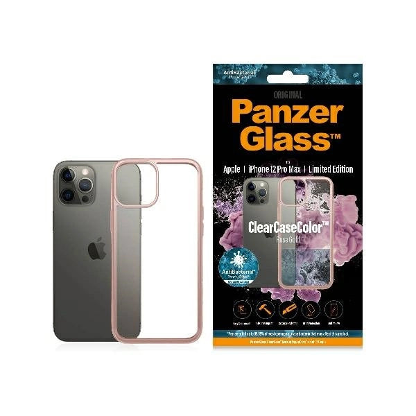 PanzerGlass ClearCase til iPhone 12 Pro Max - gennemsigtig og lyserød