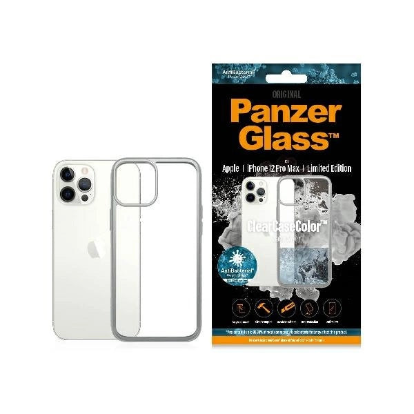 PanzerGlass ClearCase til iPhone 12 Pro Max - gennemsigtigt og sølvfarvet