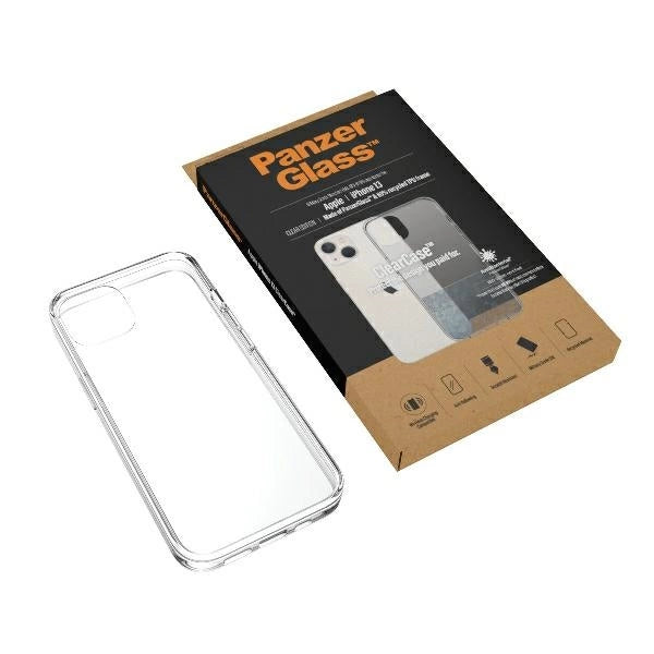 PanzerGlass ClearCase antibakteriel beholder med Military Grade certifikat til iPhone 13 / 14 / 15 - gennemsigtig