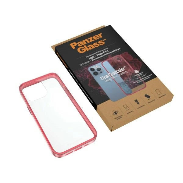 PanzerGlass ClearCase antibakteriel Military Grade certificeret sag til iPhone 13 Pro - gennemsigtig pink