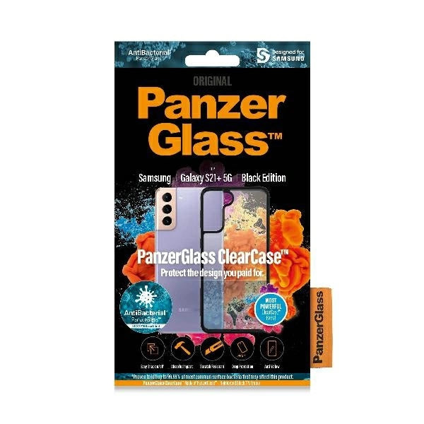 PanzerGlass ClearCase til Samsung Galaxy S21+ - gennemsigtigt og sort