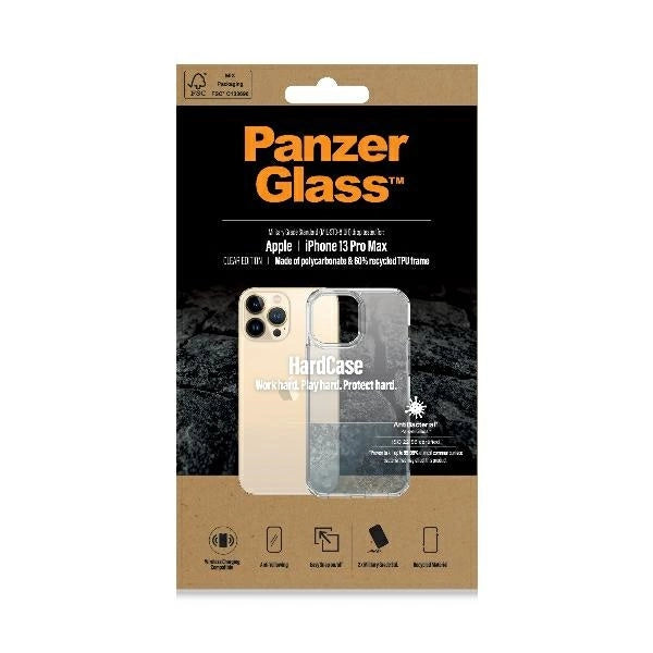 PanzerGlass HardCase antibakteriel Military Grade certificeret sag til iPhone 13 Pro Max - gennemsigtig