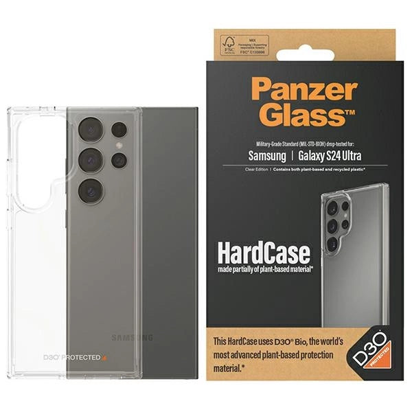 PanzerGlass HardCase med D3O® Bio og Military Grade Certification til Samsung Galaxy S24 Ultra - Transparent
