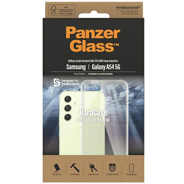 PanzerGlass HardCase antibakteriel Military Grade certificeret sag til Samsung Galaxy A54 5G - gennemsigtig