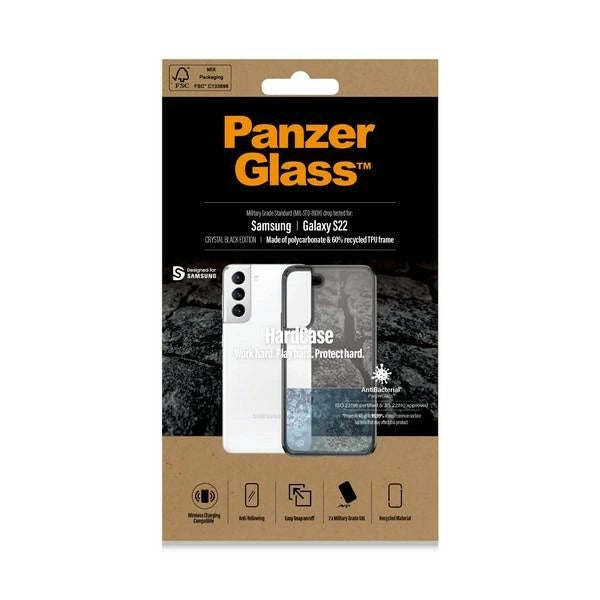 PanzerGlass HardCase antibakteriel Military Grade certificeret sag til Samsung Galaxy S22 - gennemsigtig