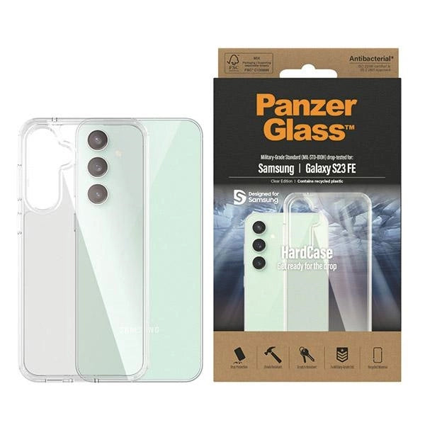 PanzerGlass HardCase antibakteriel Military Grade certificeret sag til Samsung Galaxy S23 FE - gennemsigtig