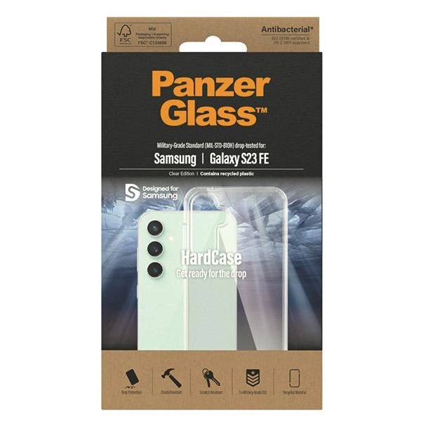 PanzerGlass HardCase antibakteriel Military Grade certificeret sag til Samsung Galaxy S23 FE - gennemsigtig