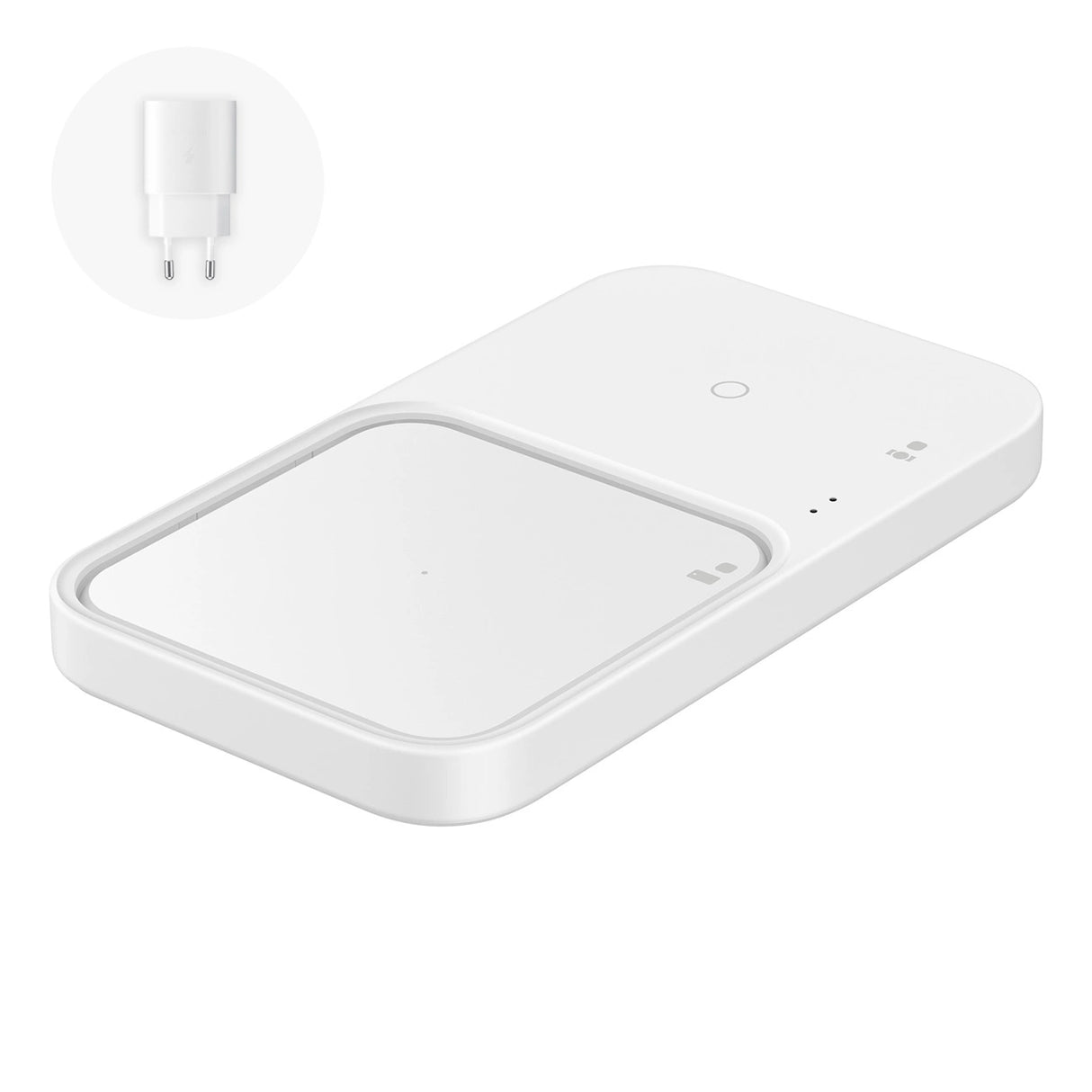 Samsung Wireless Charger Duo EP-P5400TWEGEU induktiv oplader 15W - hvid + netoplader + kabel