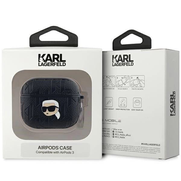 Karl Lagerfeld Monogram Karl Head case for AirPods 3 - black
