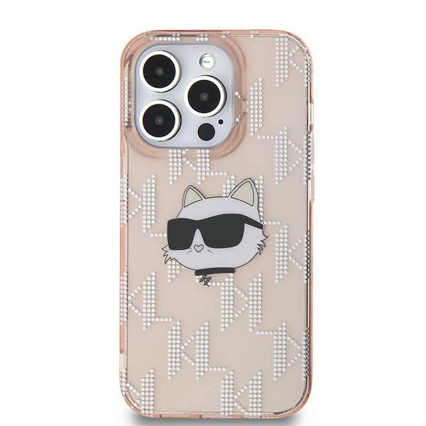 Karl Lagerfeld IML Choupette Head & Monogram case for iPhone 13 Pro Max - pink